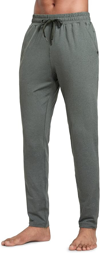 CRZ YOGA Mens Cloud Jersey Lightweight Sweatpants 30" Workout Casual Lounge Open Bottom Pants wit... | Amazon (US)