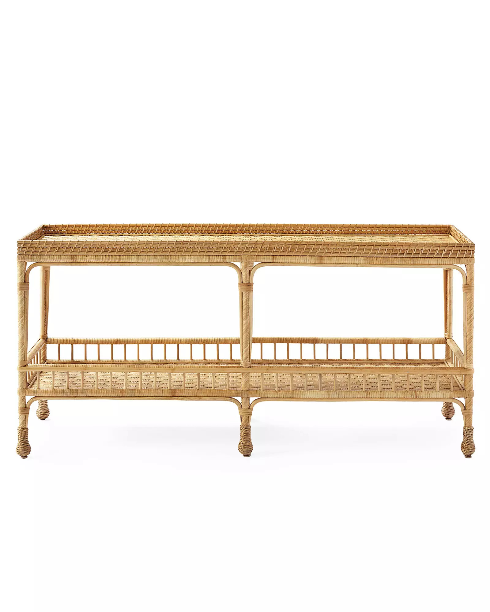 South Seas Rattan Console | Serena and Lily