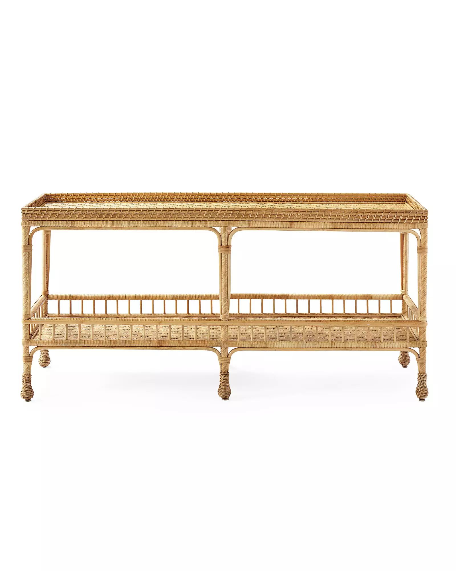 South Seas Rattan Console | Serena and Lily