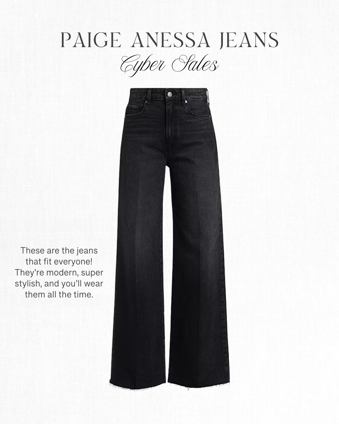 These Paige Anessa Jeans are SO good and one of the most-worn jeans in my closet! They're 30% off but today is the last day! 

 

#LTKHoliday #LTKOver40 #LTKSaleAlert