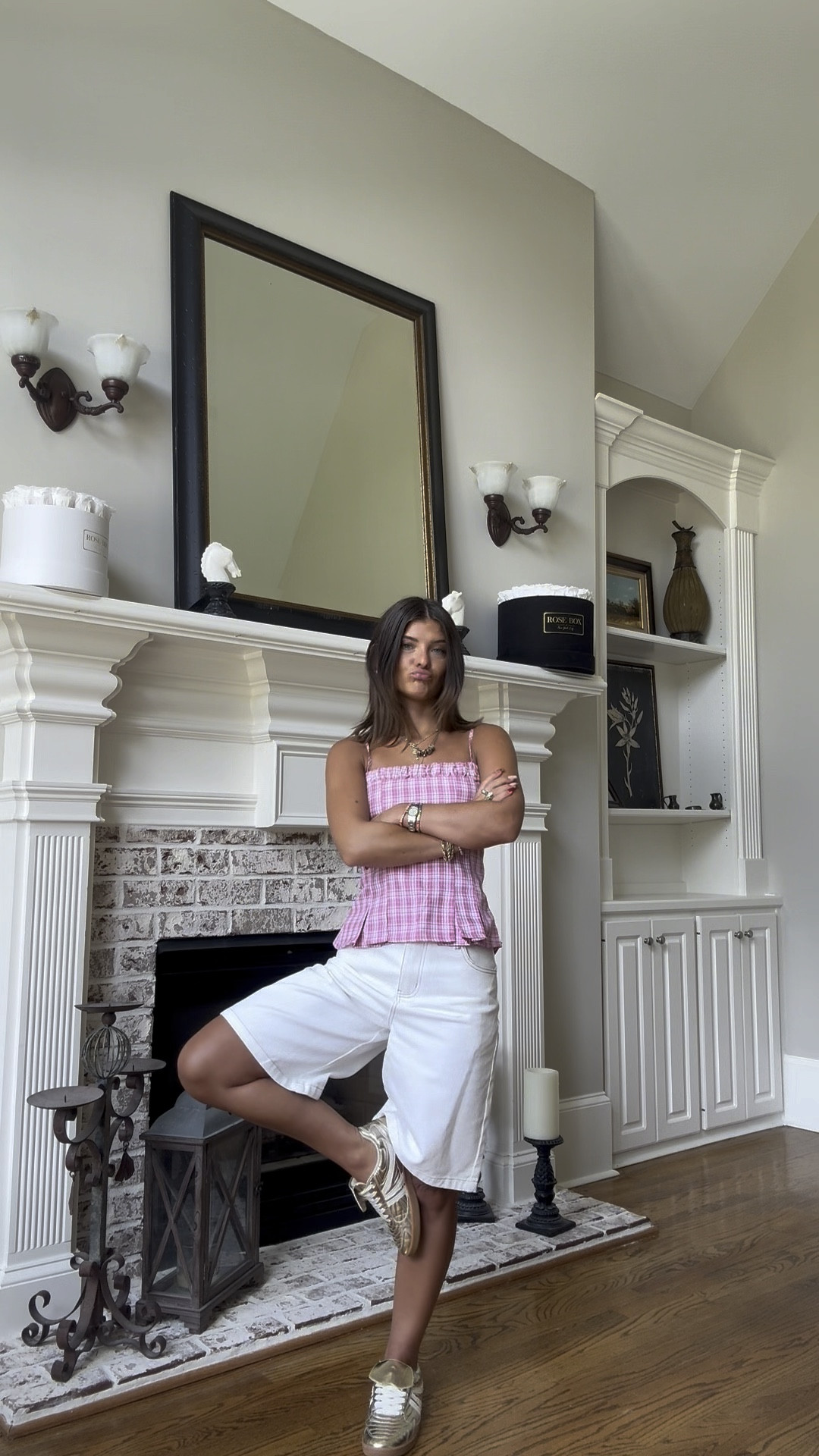 Pretty in pink shirt and jorts>💕💅😋

#LTKFindsUnder50 #LTKVideo #LTKSeasonal