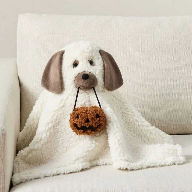 Halloween Decorations, Doug the Dog Ghost Pillow - Halloween Decoration Indoor Soft Dogs Plush Pi... | Walmart (US)