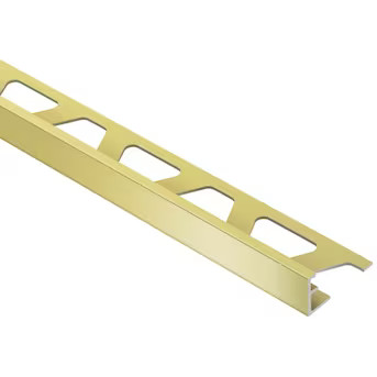 Schluter Systems Schiene 0.375-in W x 98.5-in L Satin Brass Anodized Aluminum L-angle Tile Edge T... | Lowe's