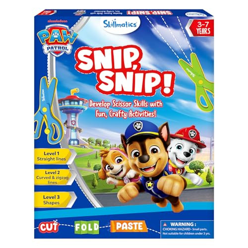 Skillmatics Scissor Skills Activity Book - Snip Snip PAW Patrol, Stocking Stuffers, Preschool Cutting & Creative Activities, Felt Craft Kit, Fine Motor Skills, Christmas Gifts for Ages 3, 4, 5, 6, 7 | Amazon (US)