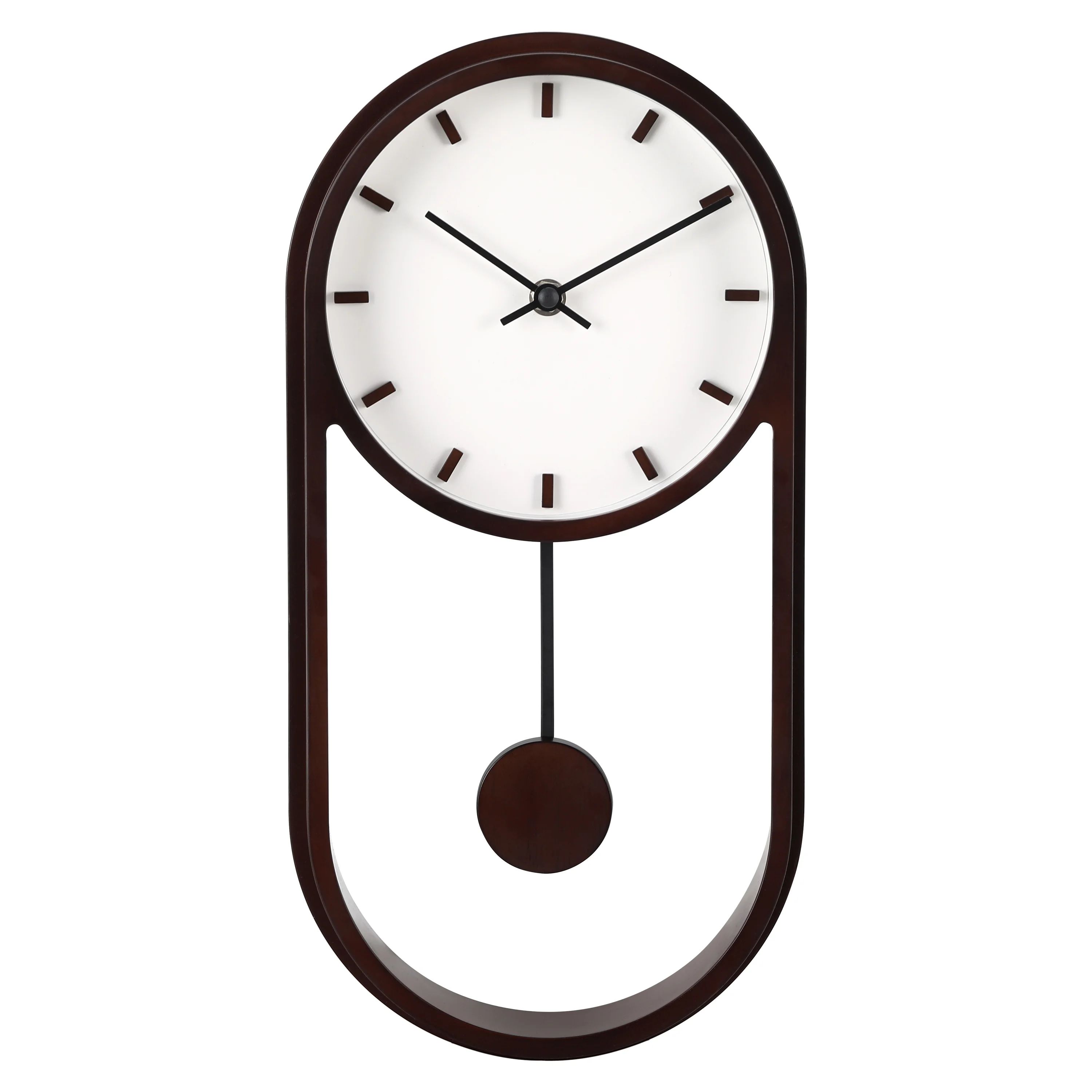 Better Homes & Garden Indoor Faux Wood Pendulum Analog Wall Clock | Walmart (US)