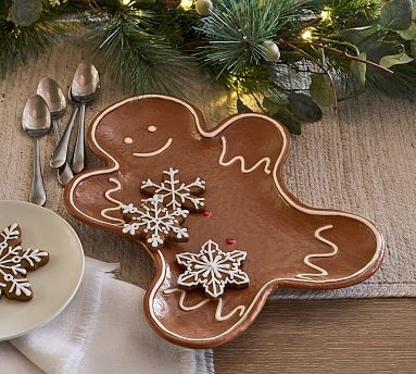 Mr. Spice Gingerbread Stoneware Serving Platter | Pottery Barn (US)