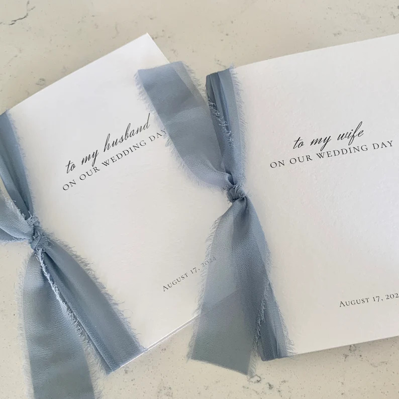 Handmade Paper Vow Books Set of 2 His and Hers Personalized Vow Books - Etsy | Etsy (US)