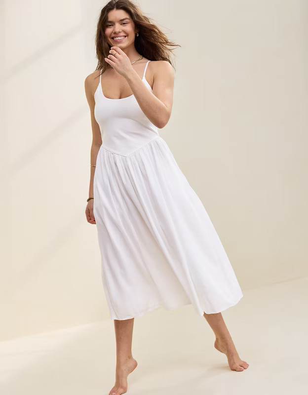 Aerie At The Barre Midi Dress | Aerie