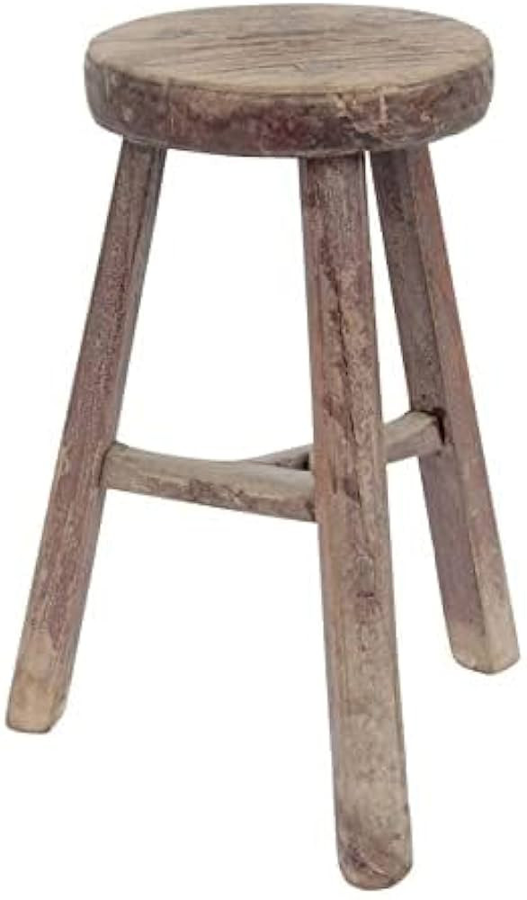 Antique Rustic Vintage Round Stool (Size & Finish Vary) | Amazon (US)
