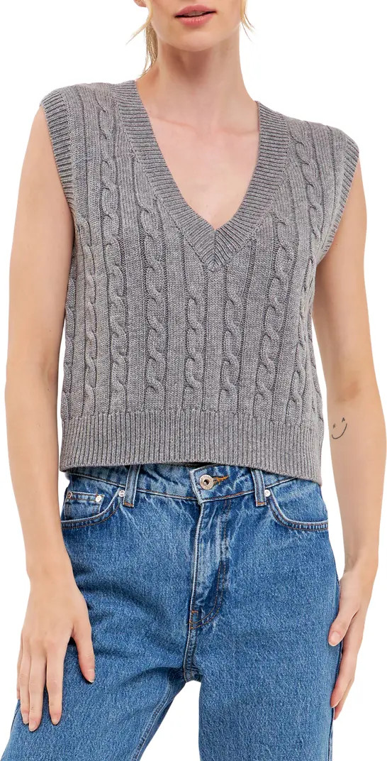 English Factory Cable Sweater Vest | Nordstrom | Nordstrom