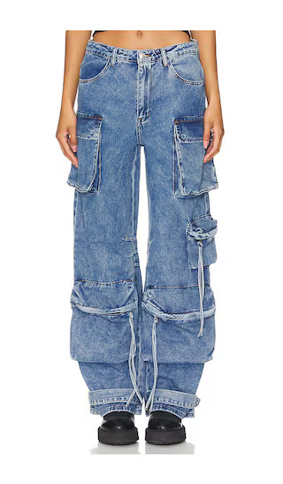 Duo Denim Cargo Pant in New York Wash | Revolve Clothing (Global)