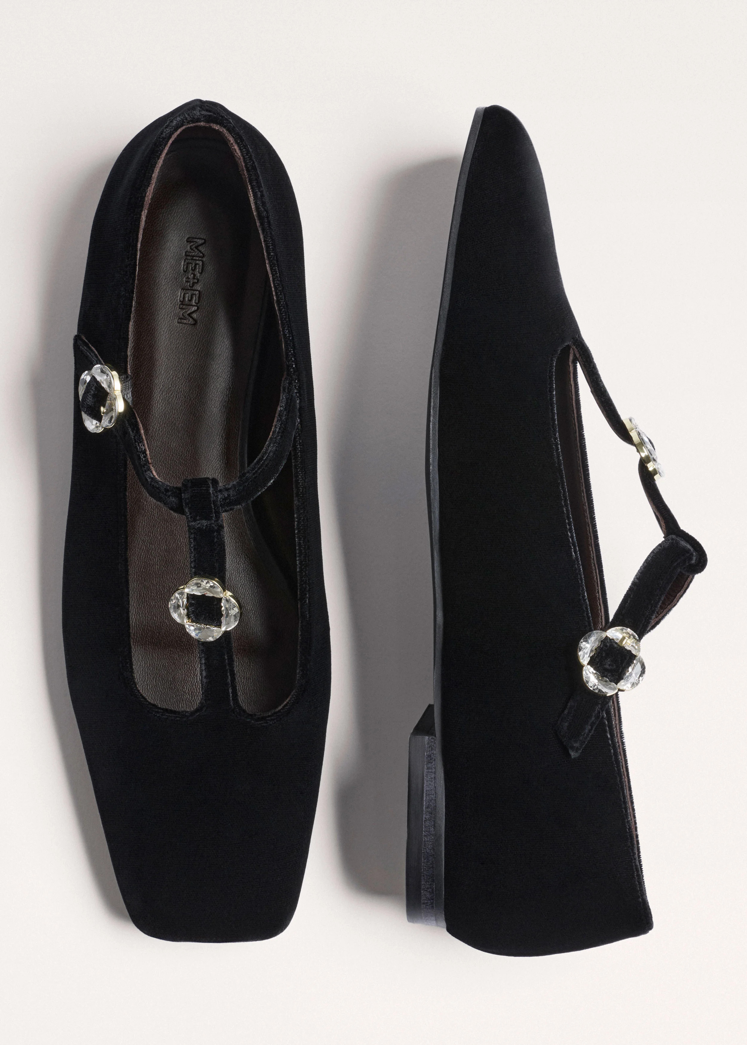 T-Bar Square Flat  Italian Velvet | ME+EM Global (Excluding US)