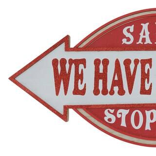 17.6" Peppermint Lane Santa Stop Here Christmas Wall Sign by Ashland® | Michaels Stores