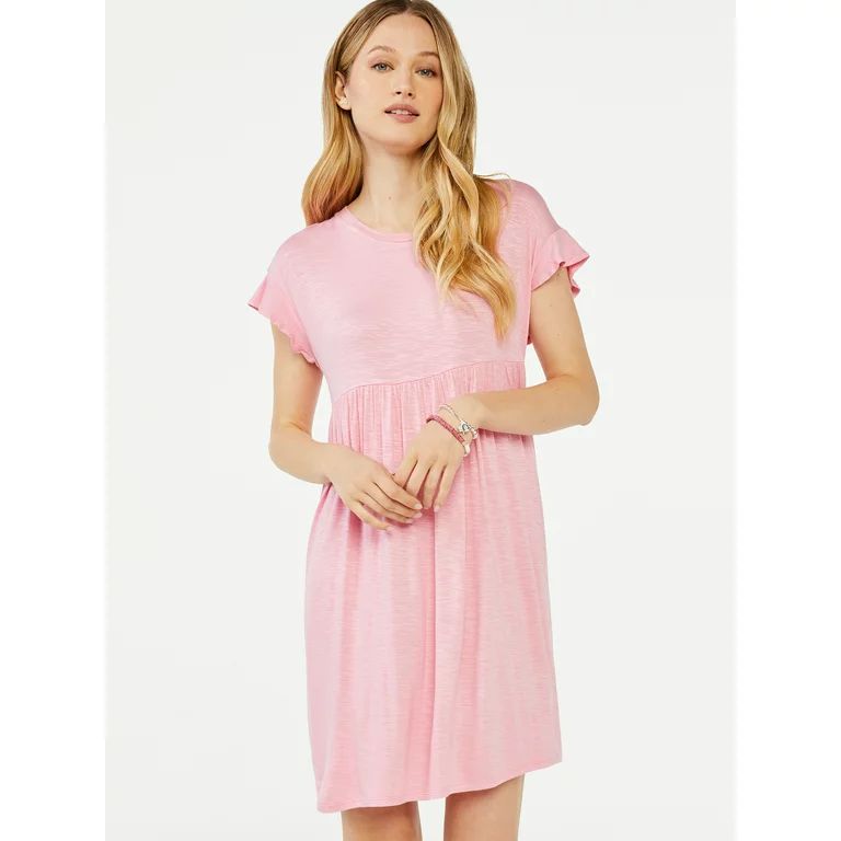 Scoop Women's Flutter Sleeve Dress | Walmart (US)