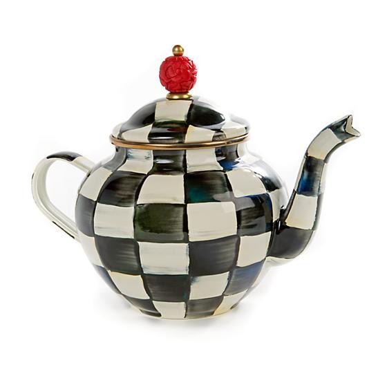 Courtly Check Enamel Teapot - 4 Cup | MacKenzie-Childs