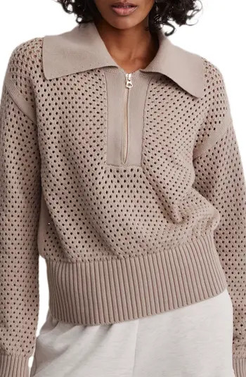 Lily Open Stitch Polo Sweater | Nordstrom