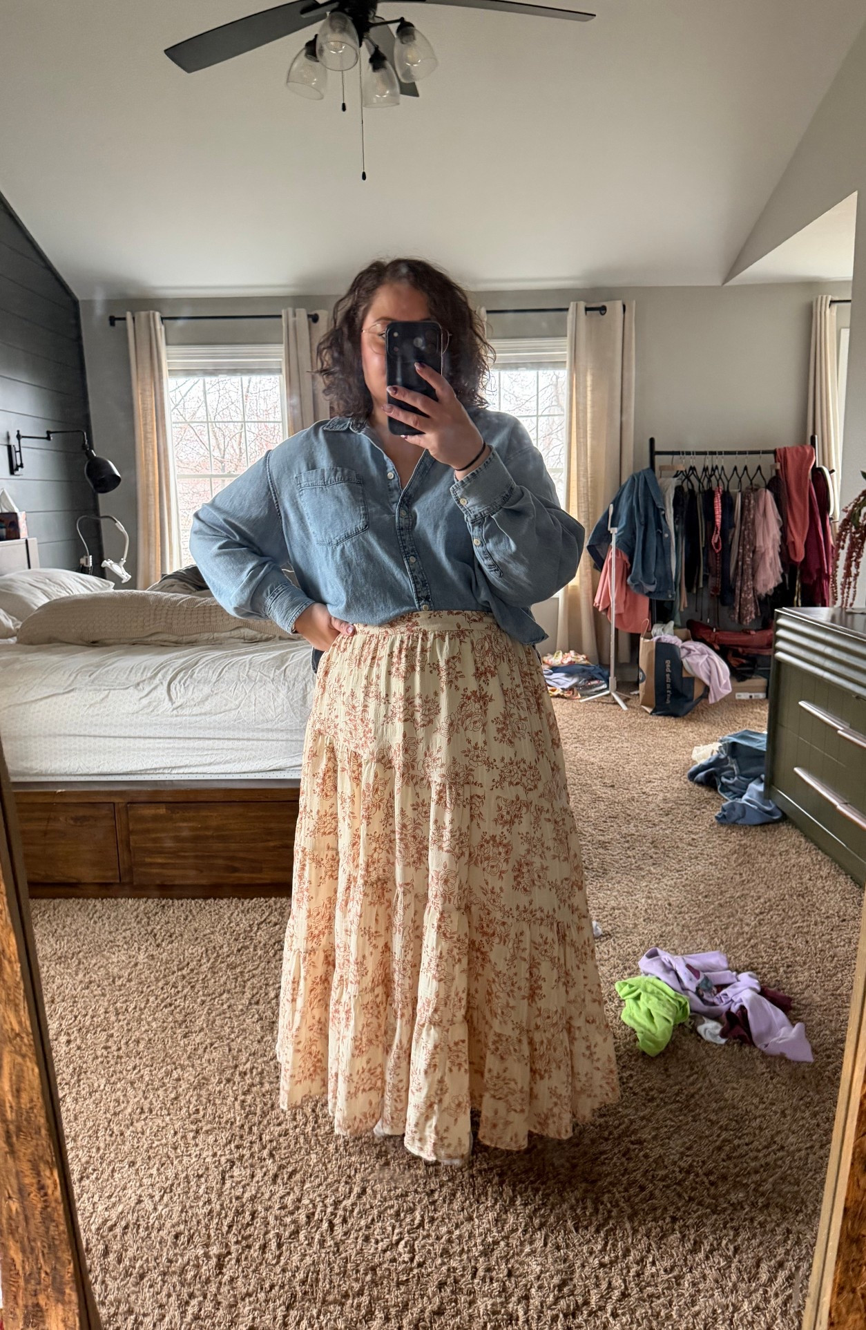 My go to “dress nice” but I wasn’t ready 

Top XXL 
Skirt - old from Arula (RIP) linked some other cuties! 

Bust 43  //  waist 42 //  hips 52  //  5’6” 

#LTKPlusSize #LTKMidsize #LTKootd