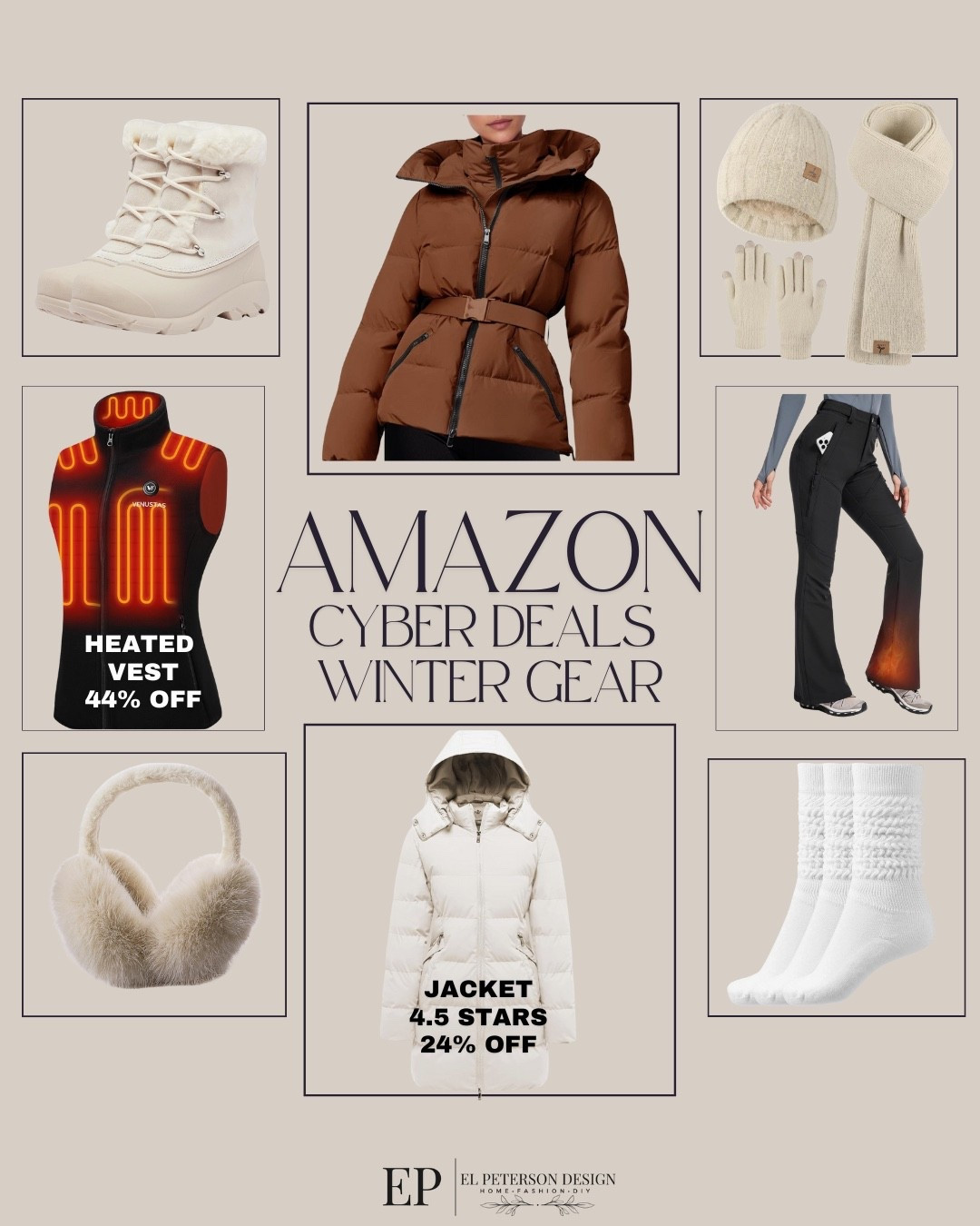 Amazon
Cyber Monday Deals 
Winter Gear
Jacket
Socks
Heated vest
Snow boots
Earmuffs
Scarf, beanie, glove set 

#LTKFindsUnder50 #LTKCyberWeek #LTKFindsUnder100