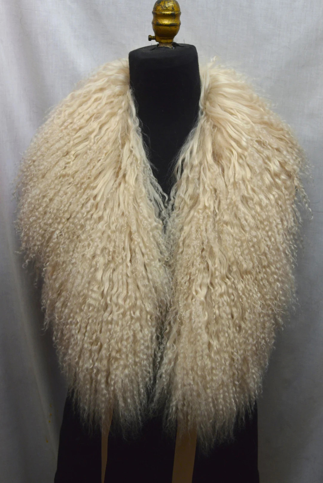 Cream Mongolian Lamb Tibetan Fur Collar New Beige Real Genuine Authentic Tibet Fur Scarf - Etsy | Etsy (Global)