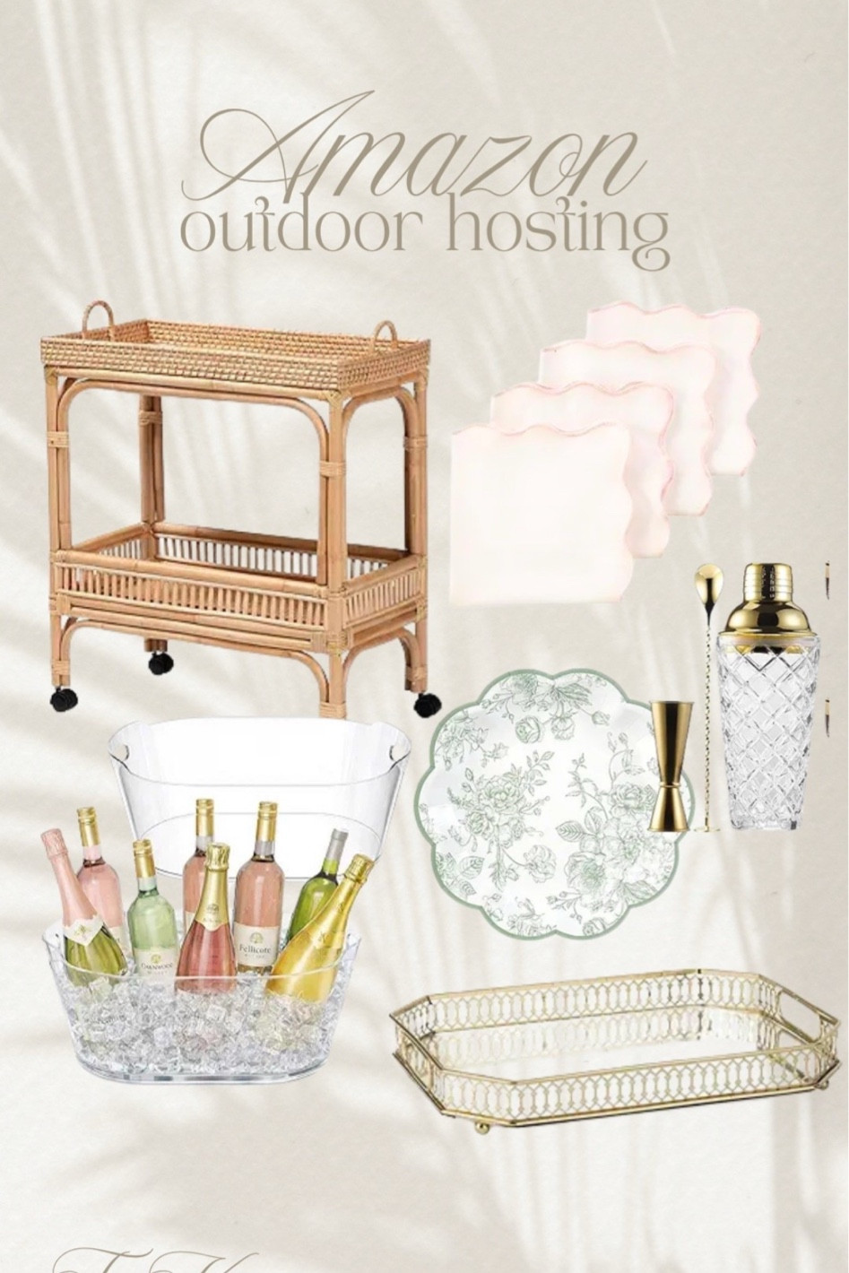 amazon bar cart styling for spring & summer 

#LTKHome