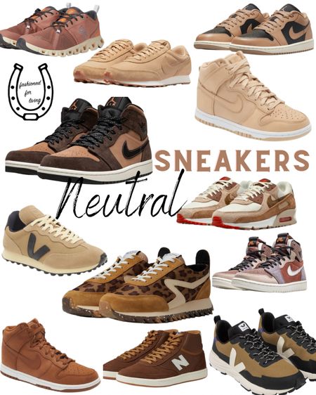 Neutral sneakers. Cool sneakers. Jordan’s. Mid tops. High tops. Brown sneakers. Tennis shoes. Vera. Nike. On cloud. Nike Jordan’s. 

#LTKshoecrush #LTKstyletip #LTKFind