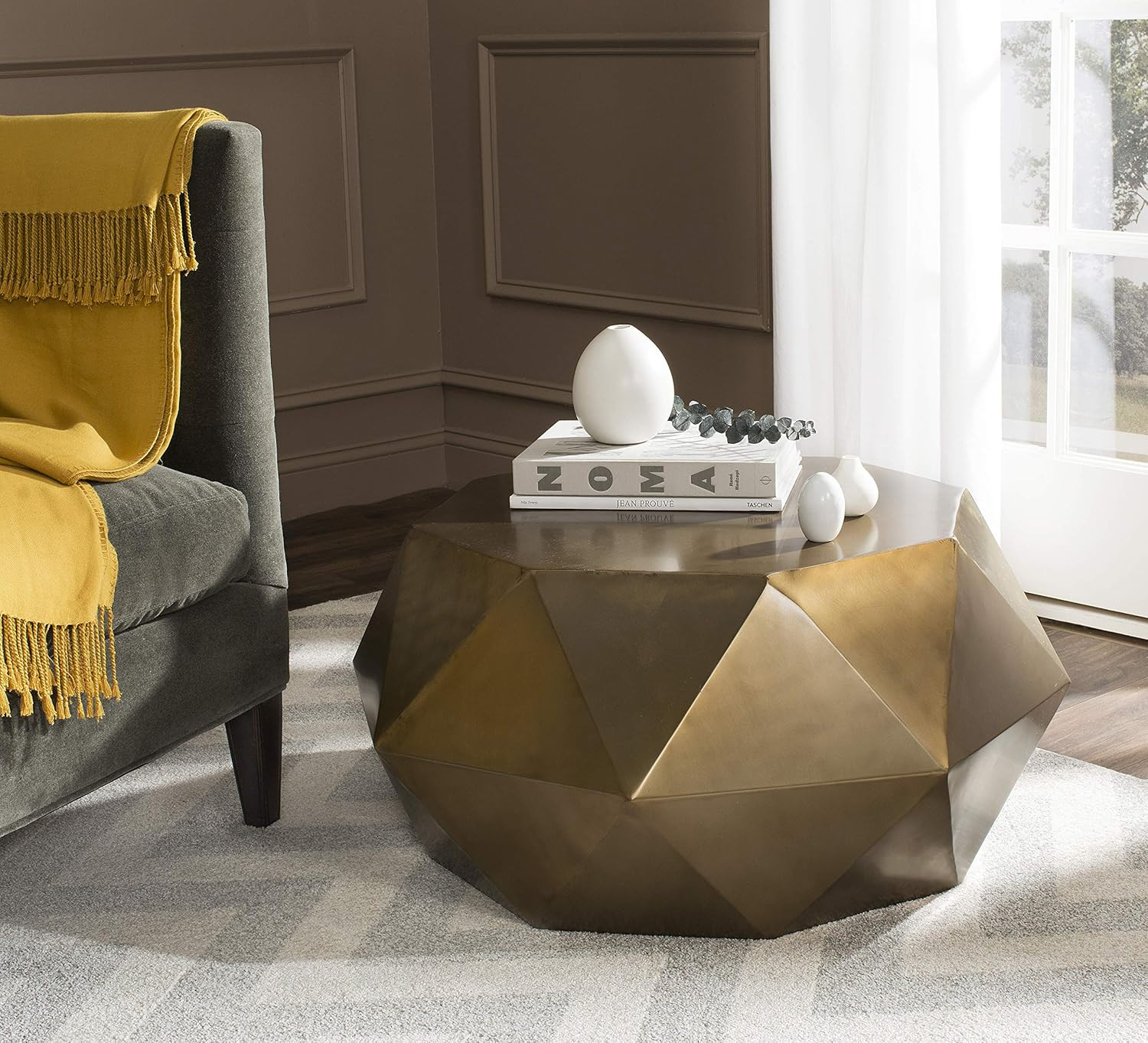 Geometric + chic = coffee table GOALS! 😍 I love how this piece feels like art but still totally functional — the kind that makes people ask, ‘where did you get that?’ It’s giving sculptural vibes for $363, and yes, it’s ON SALE. Grab it before it disappears 

 #LTKHoliday #LTKHome #LTKSaleAlert