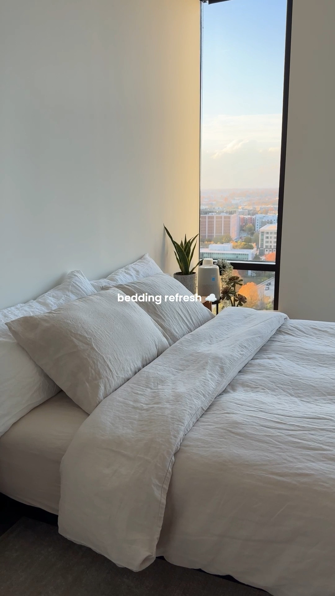 cozy cloud organic linen bedding 🫶🏼 

#LTKSeasonal #LTKHome #LTKHoliday