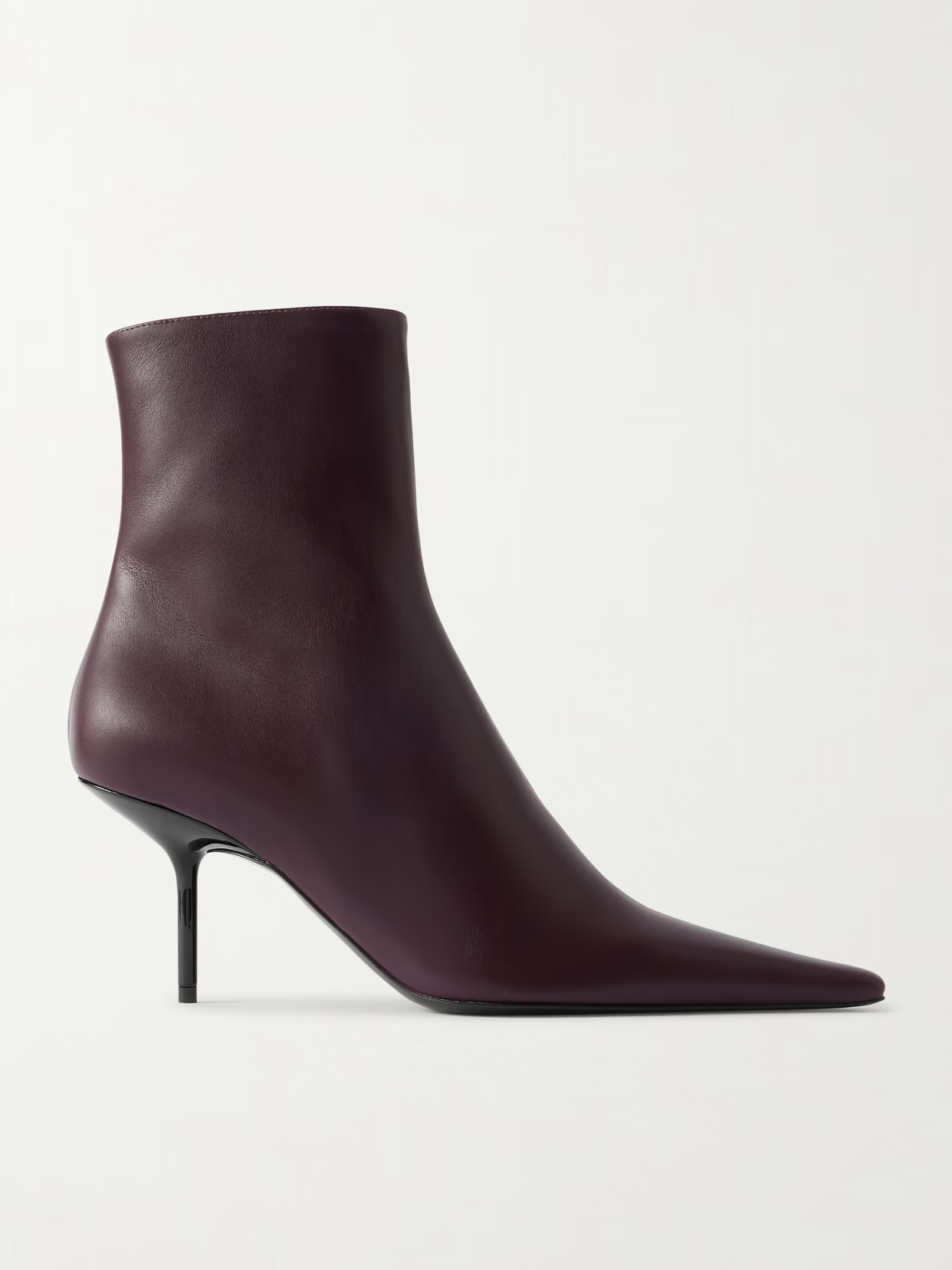 Victoria Beckham - Leather Ankle Boots - Burgundy | NET-A-PORTER (UK & EU)