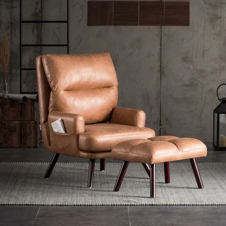 Steelside™ Akeem 29.52" Wide Lounge Chair and Ottoman | Wayfair Professional