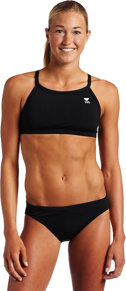 TYR Sport Women's Solid Durafast Diamondback Workout Bikini | Amazon (US)