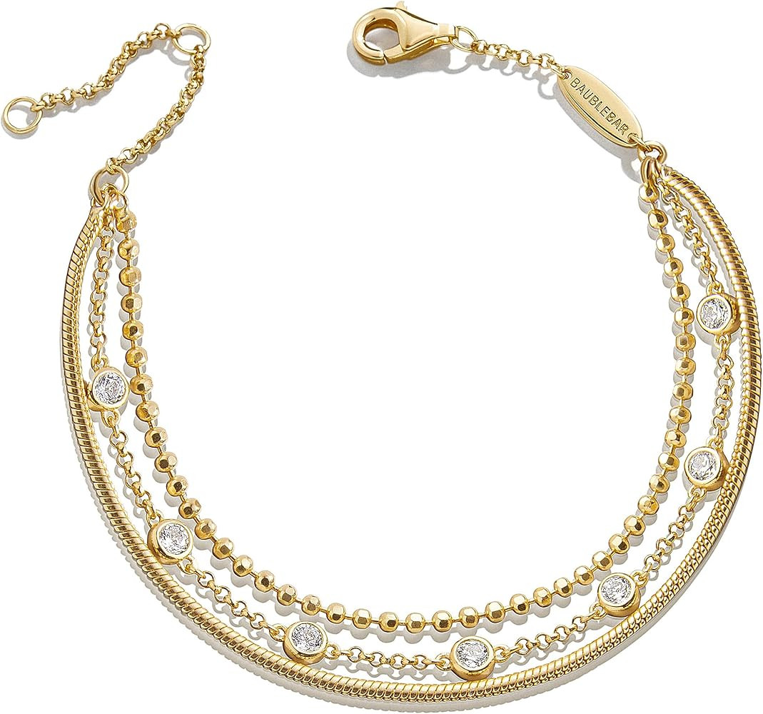 BaubleBar Skye 18K Gold-Plated Sterling Silver Layered Bracelet | Amazon (US)