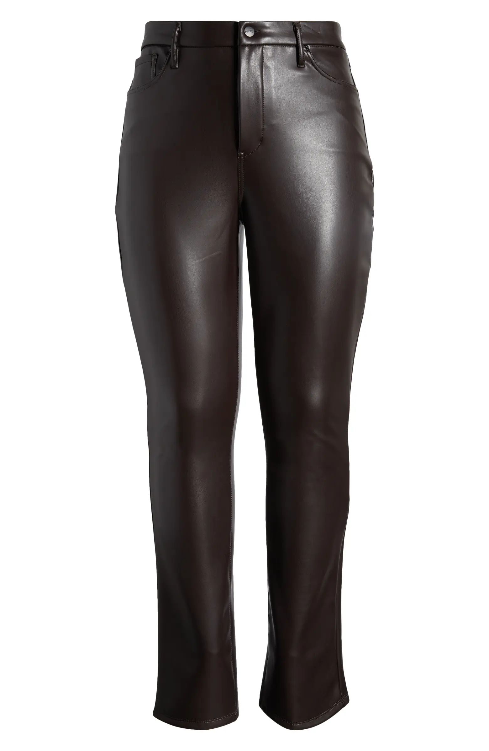Sculpt Her Marilyn Faux Leather Straight Leg Pants | Nordstrom