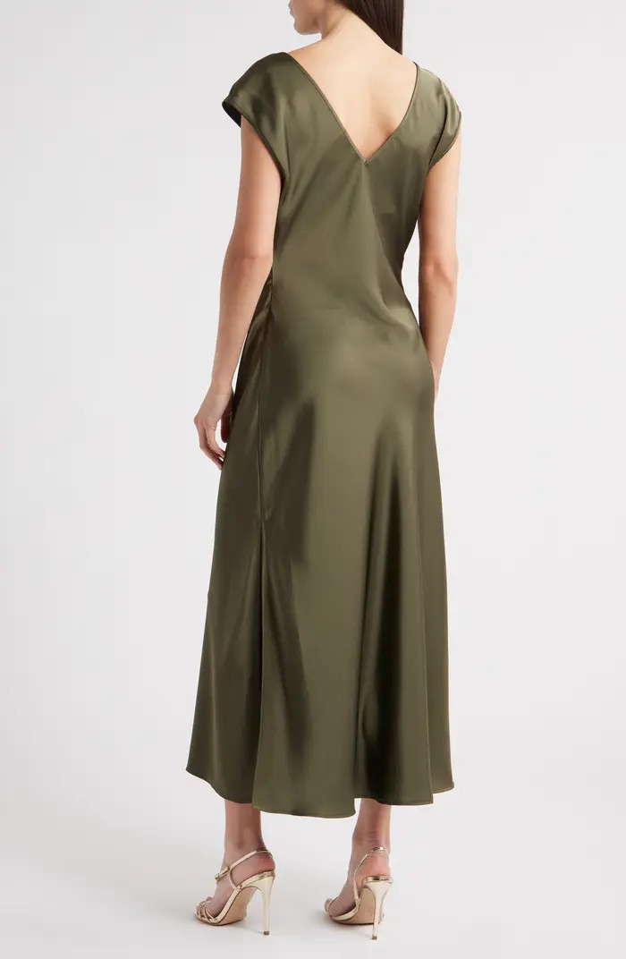 Sam Edelman Gathered Satin Dress | Nordstrom | Nordstrom