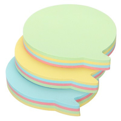 Unique Bargains Cute Colorful Bubble Shape Sticky Notes 100 Sheets/Pad 3 Pads | Target