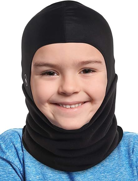 Kids Balaclava Ski Mask - Winter Face Mask & Fleece Neck Warmer with Helmet Liner Hood - Cold Wea... | Amazon (US)