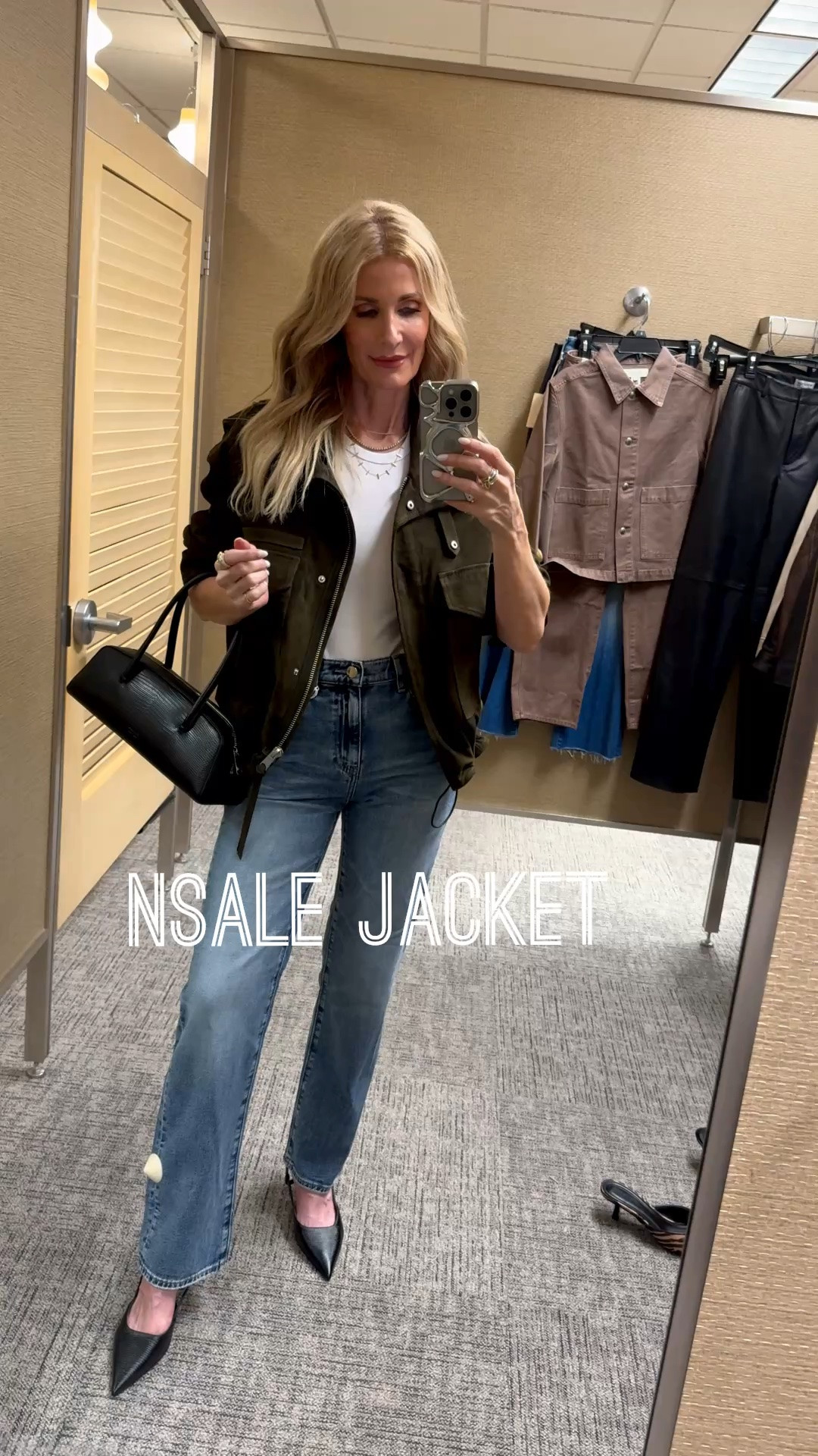 This olive green suede AllSaints bomber jacket is such a gorgeous Nordstrom Anniversary Sale find — I love the rich color, luxe suede texture, and easy bomber jacket style for fall. I styled it with a simple white tee, relaxed AG jeans, and chic lizard slingback heels, all also part of the NSALE, for an effortless look that feels polished and modern. I’m wearing an XS in the jacket and a size 24 in the jeans. #NSale #LTKOver40 #LTKStyleTip
 

 #LTKSeasonal #LTKOver40