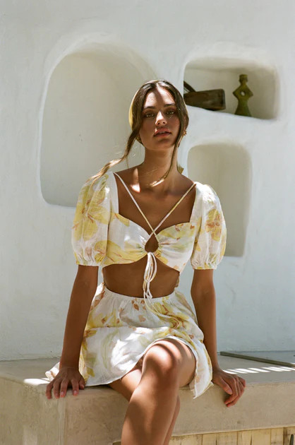 Aquaria Dress - Lemon Bouquet | SABO SKIRT (Global)