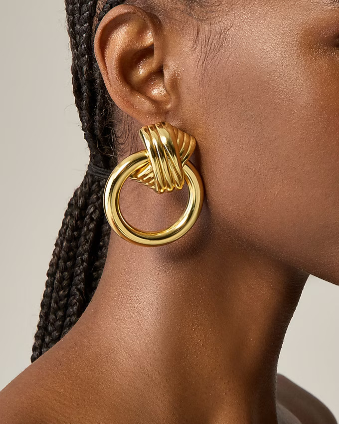 Crisscross door knocker earrings | J. Crew US