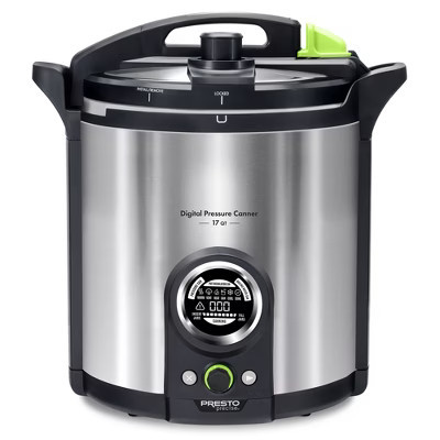 Presto Precise 02152 17 Quart Electric Pressure Canner, Stainless Steel Digital Boiling Water Canner with Removable Pot for Kitchen, Silver | Target