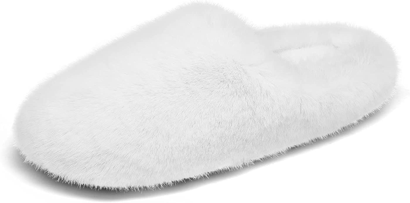 DREAM PAIRS Women's Plush Fuzzy Slip on Indoor Outdoor Winter House Slippers | Amazon (US)