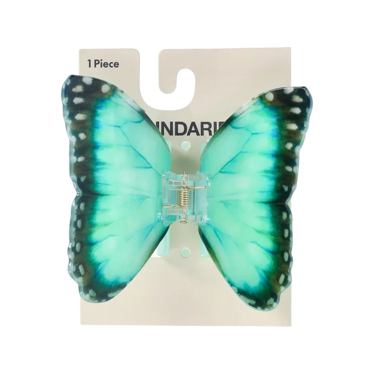 No Boundaries Butterfly Hair Claw Clip, Aqua, Women's | Walmart (US)