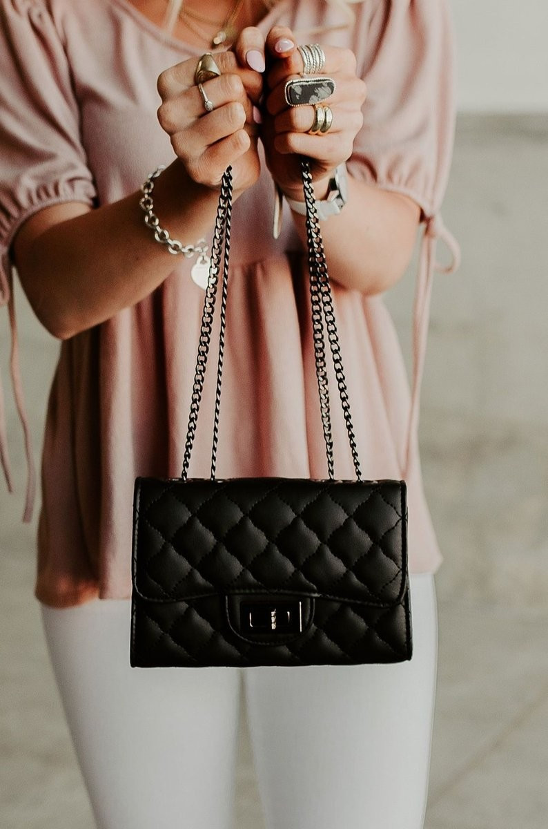 Bellamy Quilted Purse - Black | Mindy Mae's Market