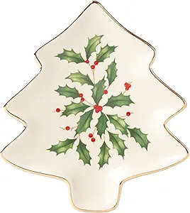 Lenox Serveware, Hosting The Holidays Tree Plate, Festive Porcelain Dinnerware, Service for 1, Pa... | Amazon (US)