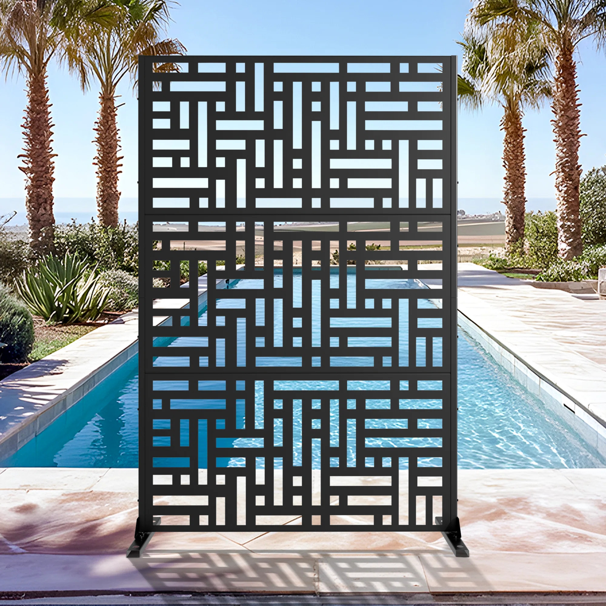 MAYEERTY 6 ft. H x 4 ft. W Metal Privacy Screen & Reviews | Wayfair | Wayfair North America