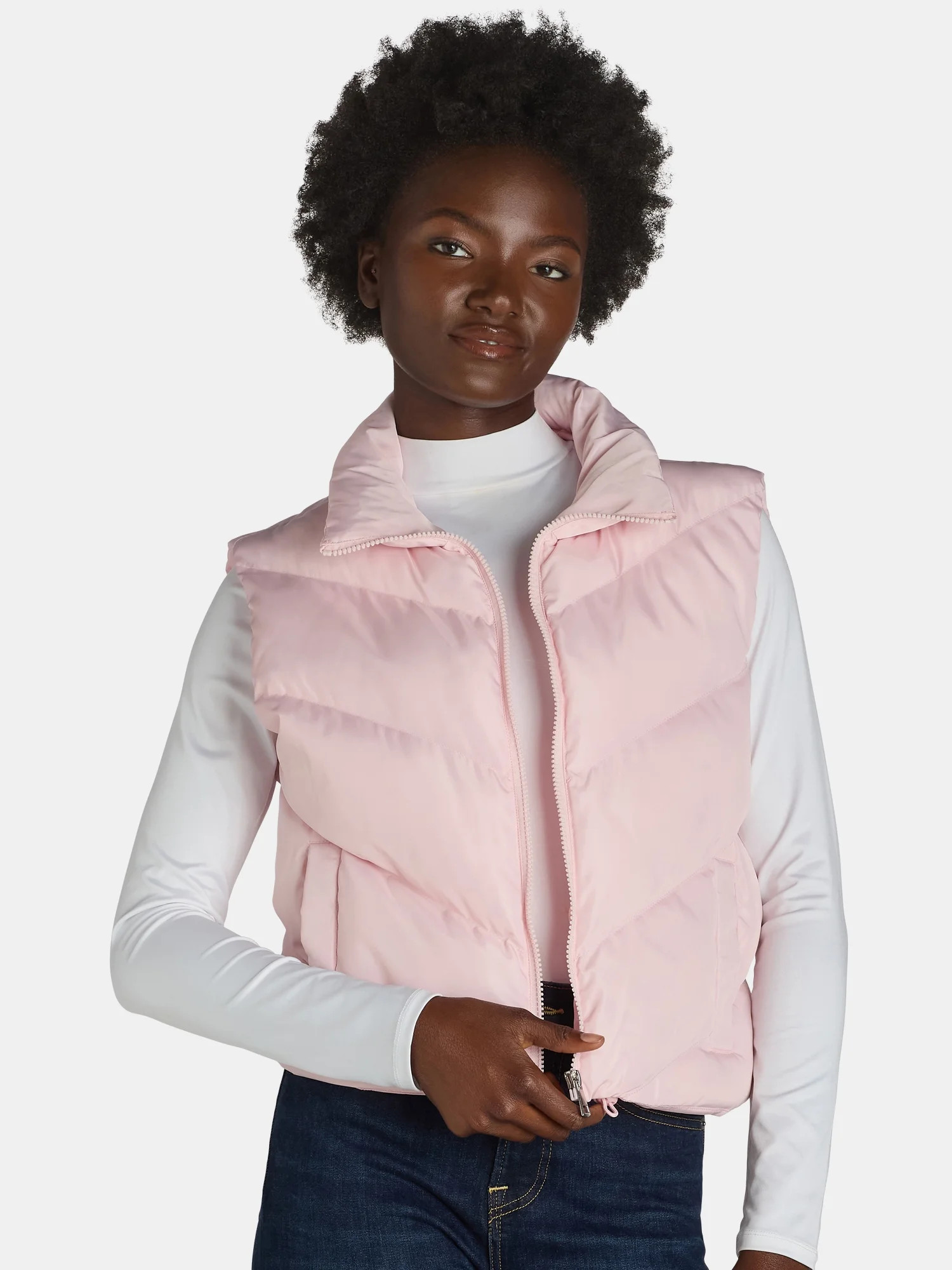 Liv & Lottie Women’s Cropped Puffer Vest, Sizes S-XL | Walmart (US)