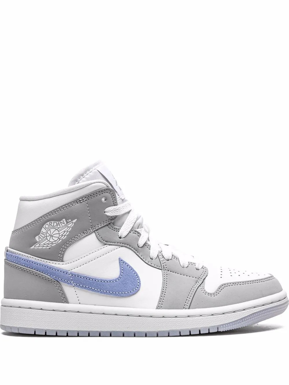 Jordan Air Jordan 1 Mid "Grey Blue" Sneakers | White | FARFETCH | Farfetch Global