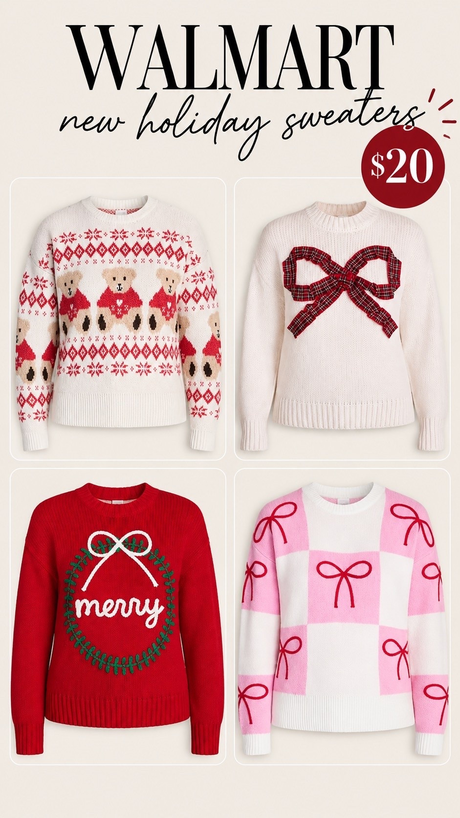 Holiday sweaters under $20!