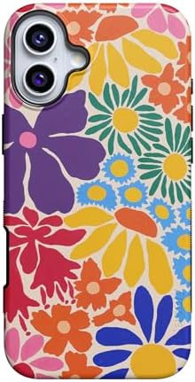 Casely iPhone 16 Plus Case | Flower Patch | Multi-Color Floral | Bold Protective Design | Compati... | Amazon (US)
