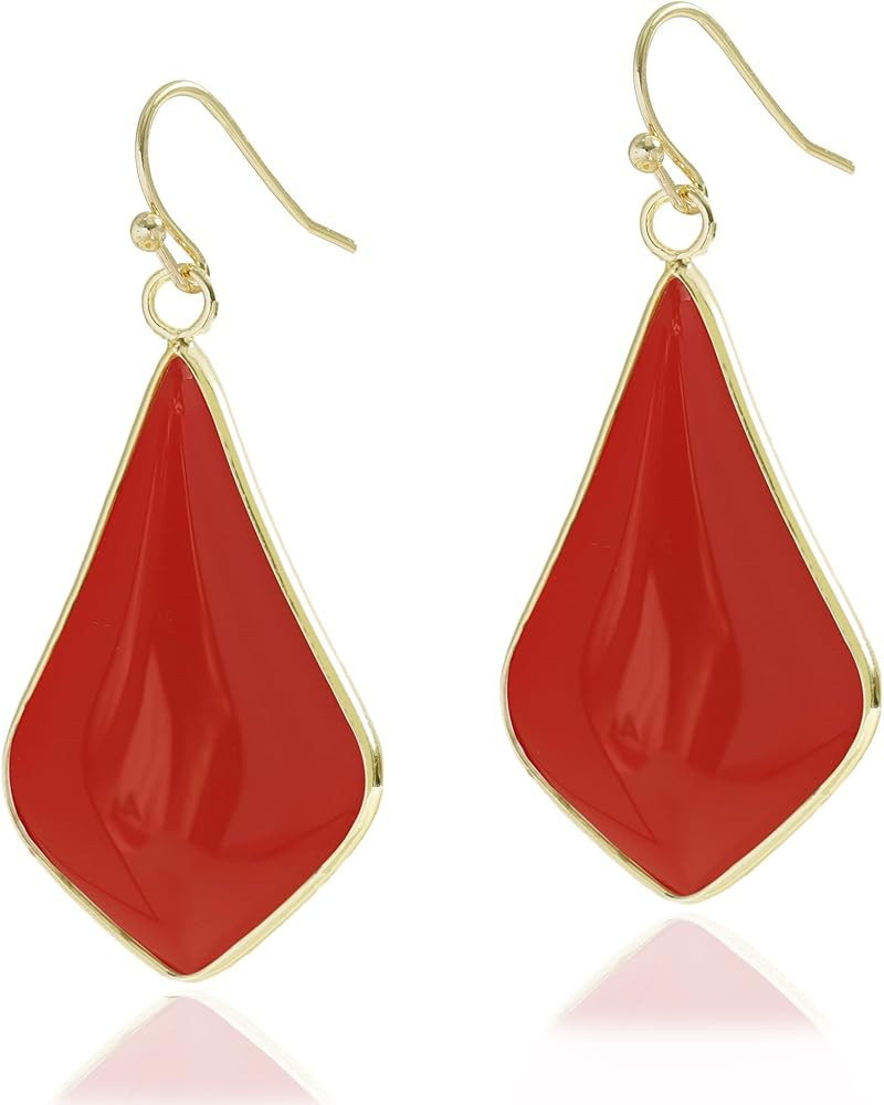 LAXPICOL Turquoise Stone Diamond Shaped Tear-drop Earrings Dangle Earrings For Women Bohemian Boh... | Amazon (US)