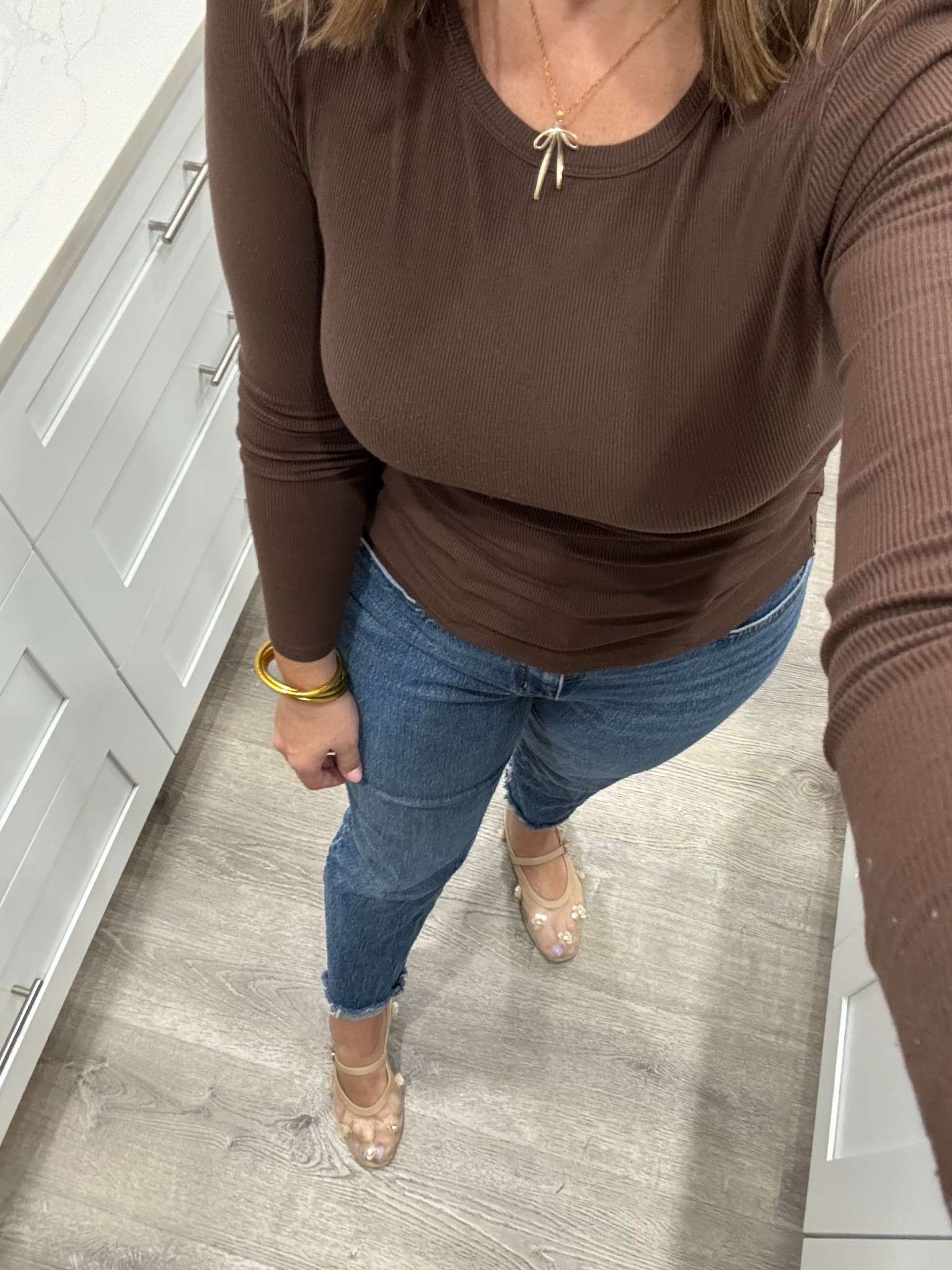 Casual ootd- love these jeans and this top and of course my flats….so all of it! I feel comfortable and put together 🤎🤎

Medium top
Size 29 jeans 

#LTKMidsize #LTKStyleTip #LTKWorkwear